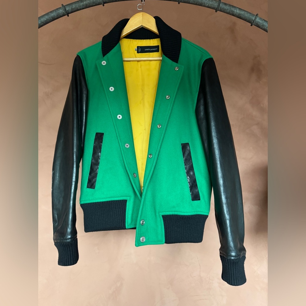 Dsquared2 Leather Varsity Jacket. - image 1